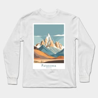 Majestic Patagonia Peaks Argentina minimalistic style Long Sleeve T-Shirt